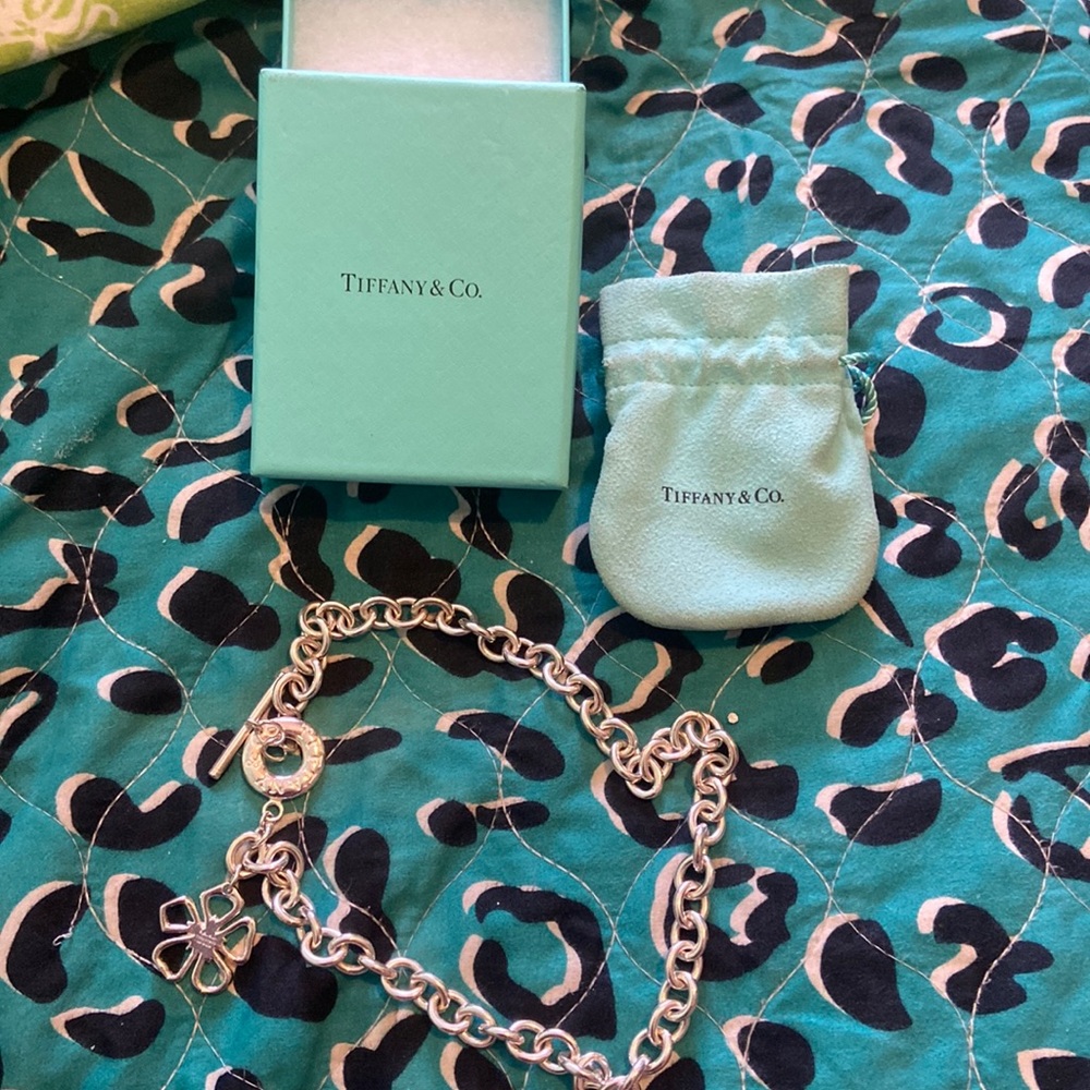 Tiffany & co flower toggle necklace